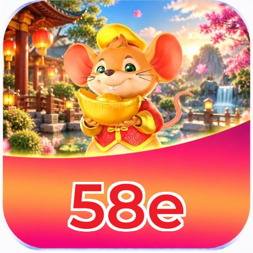 Interface da plataforma 58e mostrando slots populares e bônus de boas-vindas